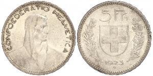 5 Franc Svizzera Argento 