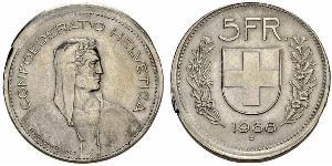 5 Franc Svizzera Argento 