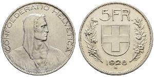 5 Franc Svizzera Argento 