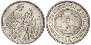 5 Franc Svizzera Argento 