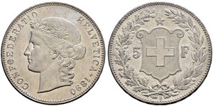 5 Franc Svizzera Argento 