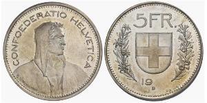 5 Franc Svizzera Argento 