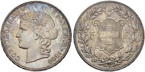 5 Franc Svizzera Argento 