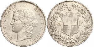 5 Franc Svizzera Argento 