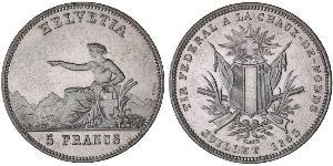 5 Franc Svizzera Argento 