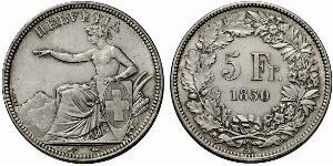 5 Franc Svizzera Argento 