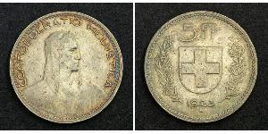 5 Franc Svizzera Argento 