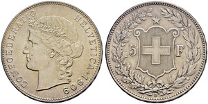 5 Franc Svizzera Argento 