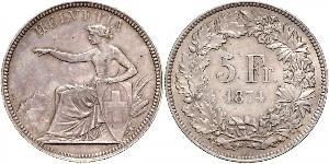 5 Franc Svizzera Argento 