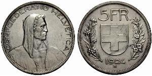 5 Franc Svizzera Argento 