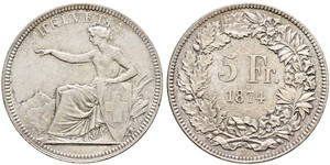 5 Franc Svizzera Argento 