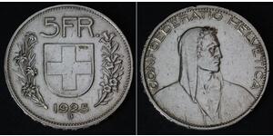 5 Franc Svizzera Argento 