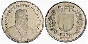 5 Franc Svizzera Argento 