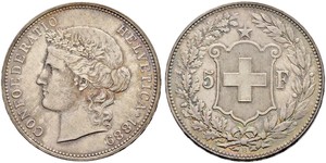5 Franc Svizzera Argento 