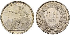 5 Franc Svizzera Argento 