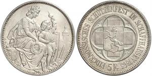 5 Franc Svizzera Argento 