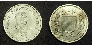 5 Franc Svizzera Argento 