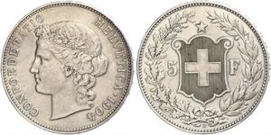 5 Franc Svizzera Argento 