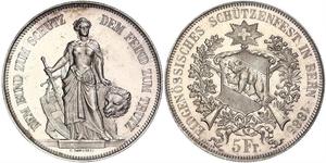 5 Franc Svizzera Argento 