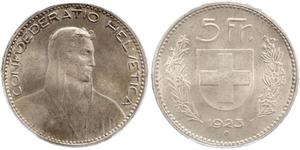 5 Franc Svizzera Argento 