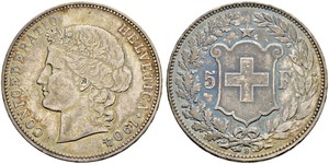 5 Franc Svizzera Argento 