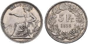 5 Franc Svizzera Argento 