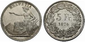 5 Franc Svizzera Argento 