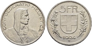 5 Franc Svizzera Argento 