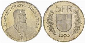 5 Franc Svizzera Argento 