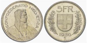 5 Franc Svizzera Argento 