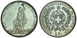 5 Franc Svizzera Argento 