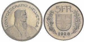 5 Franc Svizzera Argento 