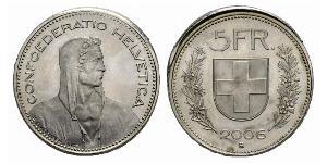 5 Franc Svizzera Argento 