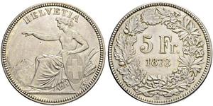 5 Franc Svizzera Argento 