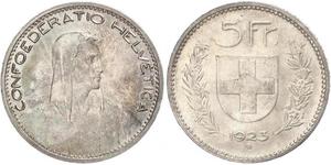 5 Franc Svizzera Argento 