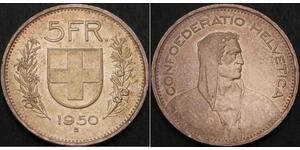 5 Franc Svizzera Argento 