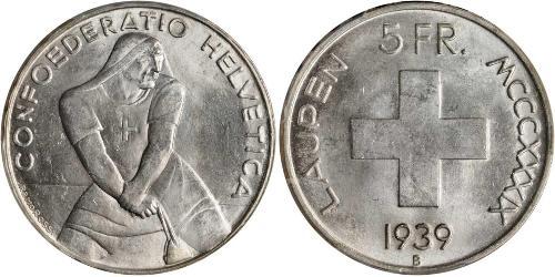 5 Franc Svizzera Argento 