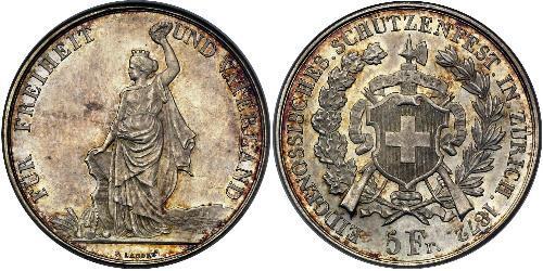 5 Franc Svizzera Argento 