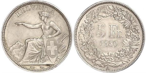 5 Franc Svizzera Argento 