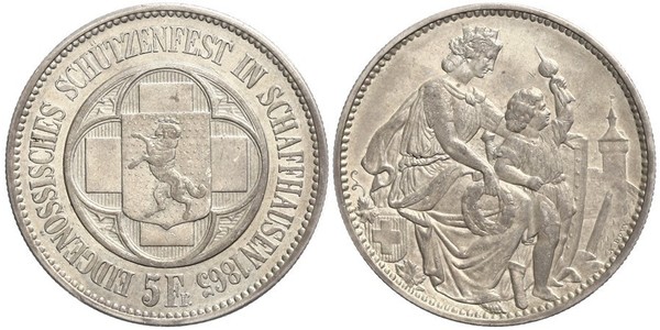 5 Franc Svizzera Argento 