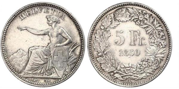 5 Franc Svizzera Argento 