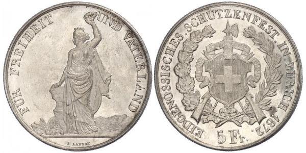 5 Franc Svizzera Argento 