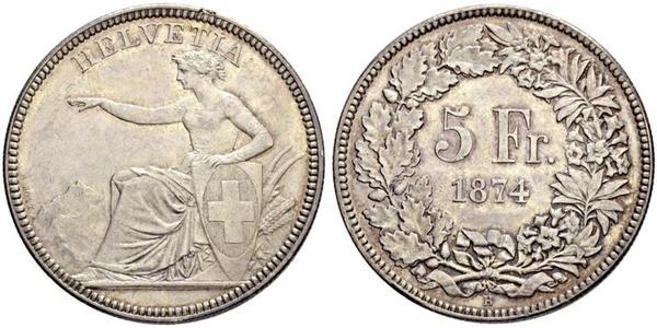 5 Franc Svizzera Argento 
