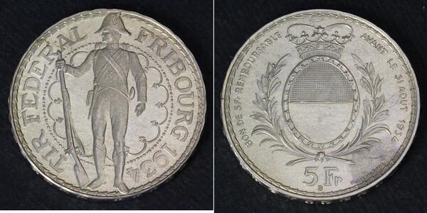5 Franc Svizzera Argento 