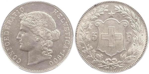 5 Franc Svizzera Argento 