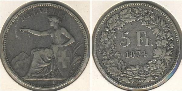5 Franc Svizzera Argento 