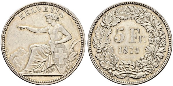 5 Franc Svizzera Argento 