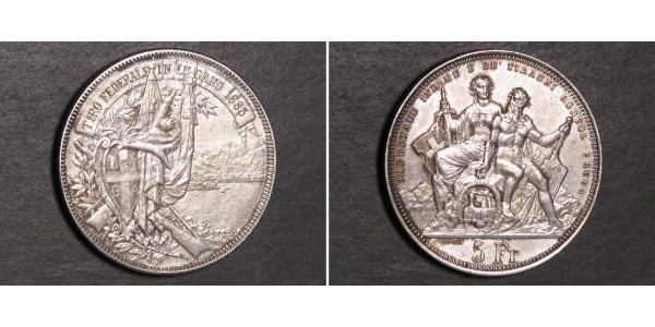 5 Franc Svizzera Argento 
