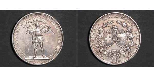 5 Franc Svizzera Argento 