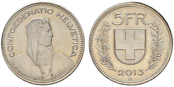 5 Franc Svizzera Argento 